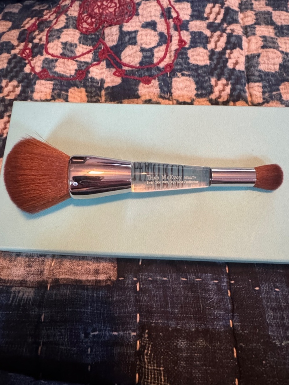 Trish McEvoy Dual-Ended Powder & Blending Brush - Brown